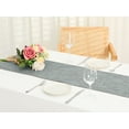 thumbnail image 5 of Unique Bargains 1 Pack Solid Color Table Runner Long Linen Table Banner Dark Grey 12"x71", 5 of 5