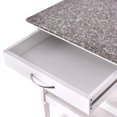 thumbnail image 4 of Costway 4-Tier Rolling Wood Kitchen Trolley Island Cart Storage Shelf Drawer Wine Rack, 4 of 7