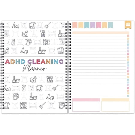 Cleaning Planner for Adults - Undated Daily, Weekly & Monthly Cleaning Schedule & Checklist - Household Chores Organizer Notebook for Management, Routine Family Cleaning Tasks