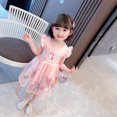 thumbnail image 1 of Vestido de unicornio para niñas de tamaño pequeño y mediano, vestido de princesa de hilo esponjoso, vestido de bebé de manga corta de algodón, 1 of 2
