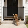 thumbnail image 5 of Extra Wide No Drill Pet Barrier, Foldable Pet Gate for Large Openings, Zippered Door for Easy Access, Escape Proof Indoor Fence for Cats and Dogs, Durable Home Protection, 5 of 6