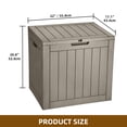 thumbnail image 3 of Uforic 31 Gallon Resin Deck Box,Outdoor Weatherproof Storage Container for Patio, Garden & Poolside, Brown, 3 of 8