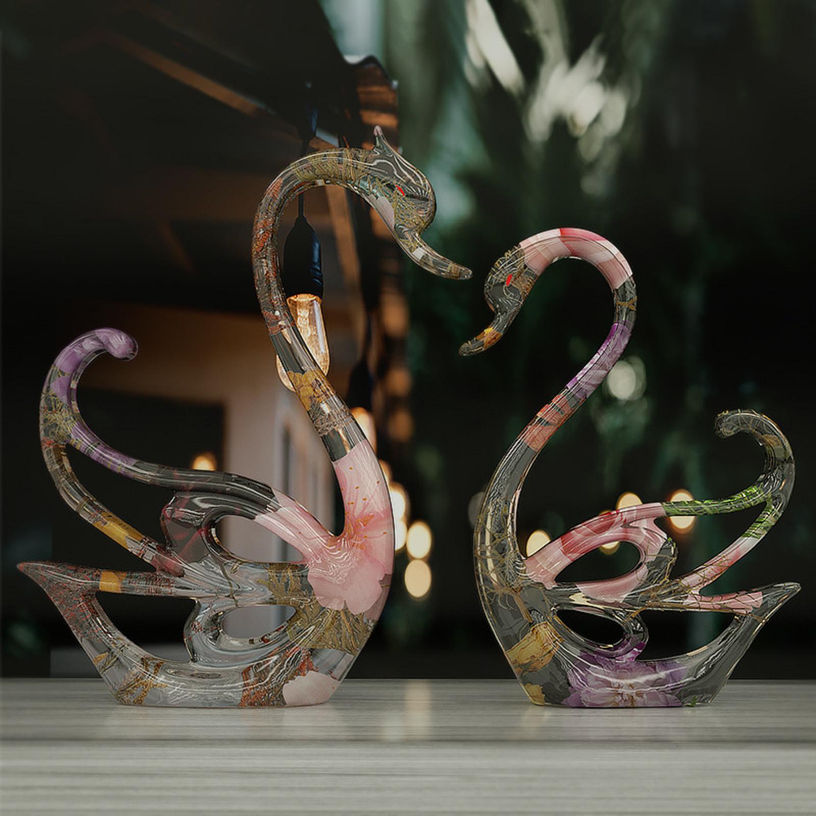 HONCLL Large Swan Ornament Crafts Silicone Mold Jewelry Epoxy Casting Jewelry Tool Making Resin Diy Craft Home Decoration