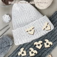 thumbnail image 6 of 120Pcs Wood Pom Poms Buttons Removable Hat Pom Pom Holder Easy to Install Pom Pom Keepers Pom Pom Hat Fasteners Pom Poms Hat Buttons for Knit Beanies and Toques, 6 of 11