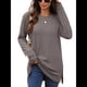 thumbnail image 2 of Camiseta Holgada de Larga con Cuello Redondo y Estampado Geométrico de Jacquard para Mujer, Ropa de Invierno 2025 Café XL, 2 of 10