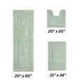 thumbnail image 2 of Better Trends Premium 3 Piece Bathroom Rug Set 100% Cotton, Extra Soft Tufted Bath Mat, Water Absorbent & Reversible Mat, Dark Sage Lux Collection, 2 of 2
