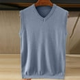 thumbnail image 2 of Posijego Mens V Neck Sweater Vests Uniform Tops Sleeveless Crew Neck Casual Knit Pullover Sweater Vests for Men, 2 of 4