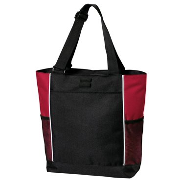 Port Authority All-Purpose Tote Bag B5000 - 600D Polyester, Large With Zippered Top & Multiple Pockets