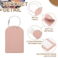 thumbnail image 3 of Luggage Tags, Pink Airplane Essentials with Metal Cable, 3 Pcs, 3 of 6