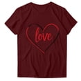 thumbnail image 3 of Ounisa Love Heart Bows Graphic Tees Cute Shirt Women Loose Fit Short Sleeve Top Valentines Shirts, 3 of 5