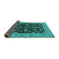 thumbnail image 2 of Ahgly Company Indoor Rectangle Oriental Turquoise Blue Industrial Area Rugs, 5' x 7', 2 of 4