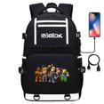 thumbnail image 1 of ROBLOX-mochila de viaje de ocio para hombres y mujeres, bolso escolar con impresión bidimensional, periférico de juego, USB, juvenil, estudiante, nuevo, 1 of 4