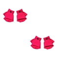 thumbnail image 1 of Guantes sin dedos Minnieouse 1 par cómodos accesorios de ropa Color sólido medio dedo niñas niños guantes para invierno Rosa roja 2Conjunto, 1 of 6