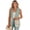 Cartoon Hippie Floral, variant on Cartoon Floral Colorful Print Womens Vest Fashion Dressy Single Button Sleeveless Blazer Suit Jackets Office Work Clothes, Size 3XL