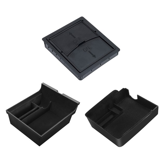 Organizador De Consola Caja de almacenamiento para reposabrazos Central, 3 uds., accesorios para automóviles para Tesla Model 3 Y 2021-2022 Tmvgtek Accesorios para autos y motos