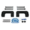"Supreme Suspensions - Chevy GMC Front Lift Kit 2"" Solid Aircraft Billet Front Lift Spacers (Black) Easy Install GMC Chevy Leveling Kit PRO"