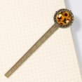 thumbnail image 4 of Sunflower Book Lover's Delight: Lace Bookmark in Antique Bronze - a Stylish Accessory to Mark Your Spot!, 4 of 5