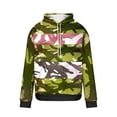 thumbnail image 4 of Mens Oversized Pockets Hoodies Camo Pattern Print Sweatshirt Casual Loose Long Sleeve Pullover Top with Hood (Multicolor 2XL), 4 of 5