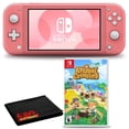 thumbnail image 1 of Nintendo Switch Lite (Corail) Ensemble avec Animal Crossing + Chiffon en Fibre, 1 of 3