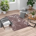 thumbnail image 1 of Paisley Turkish Area Rug, Oriental Motifs with Swirled Branch and Flower Pattern Bohemian Illustration, Soft Carpet for Living Room Decor with Distressed Look, 6.6' X 9.6', Mauve Taupe, by Ambesonne, 1 of 4