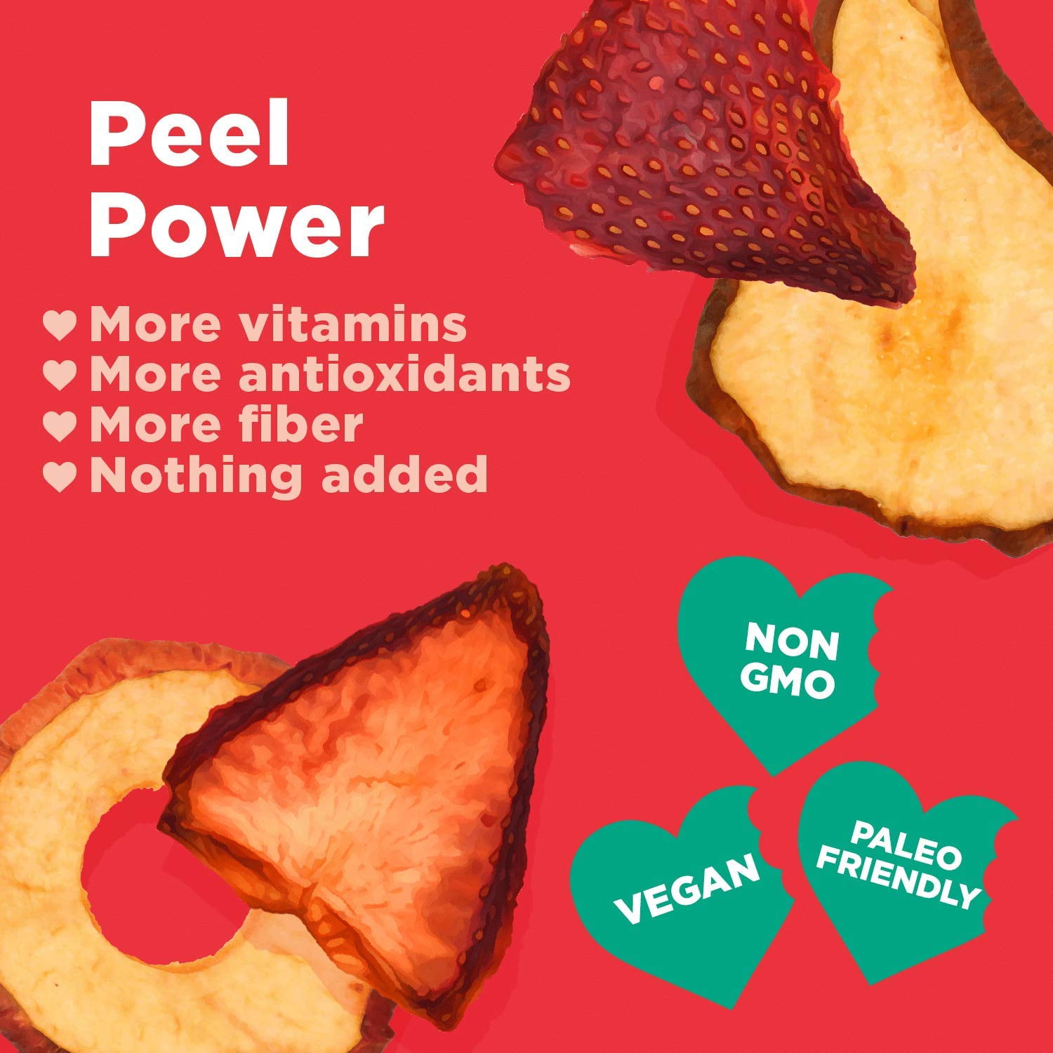 | Straw-Peary | Strawberry, Apple, & Pear | Dried Fruit Superfood | Chewy Snack | No Sugar Added | All Natural | High In Fiber | Gluten Free | Vegan | Paleo | Fruit Snacks | 3 Oz | 3 Pack