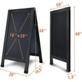 thumbnail image 2 of Solid Wood A-Frame Chalkboard - 40" x 20" Magnetic Sandwich Board Signs Outdoor Standing Chalk Board Easel Sidewalk Pizarra for Menu, Business, Cafe, Event - Black, 2 of 16
