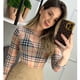 thumbnail image 2 of Body Tul Transparente Manga Larga Estampado Bori Cuadros - Cebra - Onca Animal Print Deng Xun unisex, 2 of 2