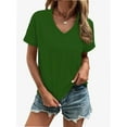 thumbnail image 5 of Women's T Shirts V Neck Casual Short Sleeve Summer Basic Tops Tees, 5 of 5