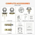 thumbnail image 2 of KFFKFF Entry Door Knob and Deadbolt Set, Nickel-Plated Entry Door Handle and Single-Cylinder Deadbolt Combo, Suitable for 1-3/8" to 1-3/4" Door Width, Door Locking Mechanism, 2 of 9
