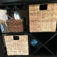 3 Decorative HandWoven Water Hyacinth Wicker Storage Basket, 16x11x11