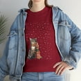 thumbnail image 2 of Cat with Beautiful Scarf in Snow T-shirt, 2 of 2