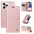 thumbnail image 2 of Wallet Case for iPhone 14 Pro, Business Style PU Leather Magnetic Adsorption Flip Folio Cover with Kickstand Card Slots Cash Holder Soft Silicone Shockproof Protective Case, Rosegold, 2 of 8