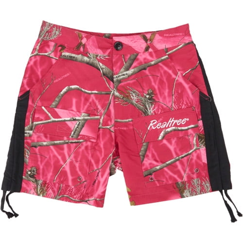 Ladies Realtree Camo Shorts, Realtree APC Hot Pink