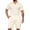 Khaki, variant on Kixjoy Mens Short Sets 2 Piece Outfits Casual Short Sleeve Collared Shirt and Beach Shorts Set Big and Tall Soft Vacation Men's Clothing, Navy M