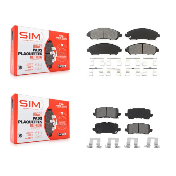 SIM Front Rear Semi-Metallic Brake Pads Kit for Car 2017-2020 Acura MDX KSM-100515