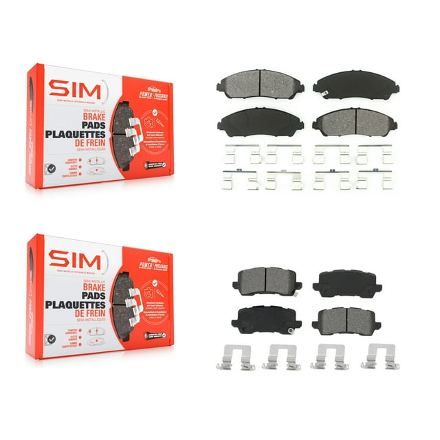 SIM Front Rear Semi-Metallic Brake Pads Kit for Car 2017-2020 Acura MDX KSM-100515