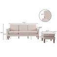 thumbnail image 7 of Modular Sectional Sofa with Fabric Armrest, Sectional Couch Set, Modern L-Shaped Upholstered Sofa with Moveable Stool, Beige, 7 of 7