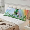 thumbnail image 4 of St. Patrick's Day Body Pillow Covers 20"x60", Green Shamrock Hat Ladybirds Daisy Rainbow Soft Brushed Microfiber Breathable Throw Pillow Covers, Pillowcase with Zipper for Couch Sofa Bedroom, 4 of 9