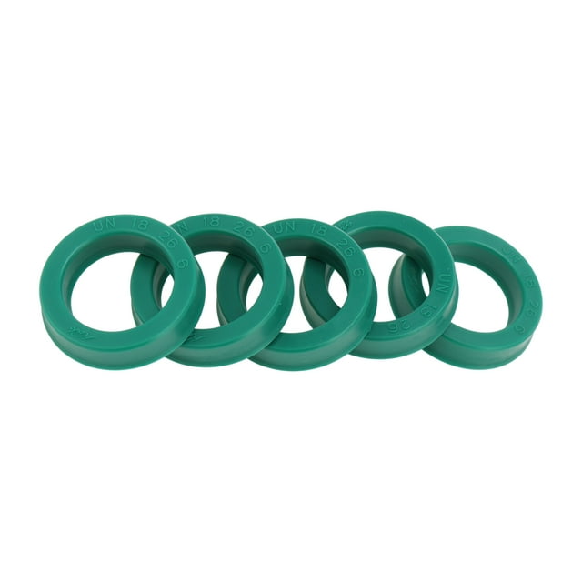 Anillo de Sello de Aceite Universal Labio UN de Unique Bargains 18x26x6mm Alta Presión TPU Verde 5 Pcs