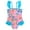 Blue, variant on GYRATEDREAM Girls' One-Piece Swimwear Toddler Quick Dry Swimsuits Girls Beach Bathing Suit Kids Cute Sleeveless Swimwear for 4-7Y