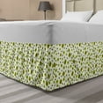 thumbnail image 1 of Flowers Insects Bed Skirt, Repeating Pattern of Happy Bees and Flower Motifs, Elastic Bedskirt Dust Ruffle Wrap Around for Bedding Decor, 4 Sizes, Apple Green Yellow, by Ambesonne, 1 of 2