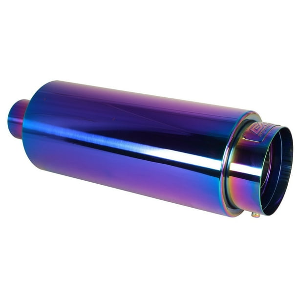 Car Muffler, 2.25 Inch Inlet 4 Inch Outlet Exhaust Tip Muffler