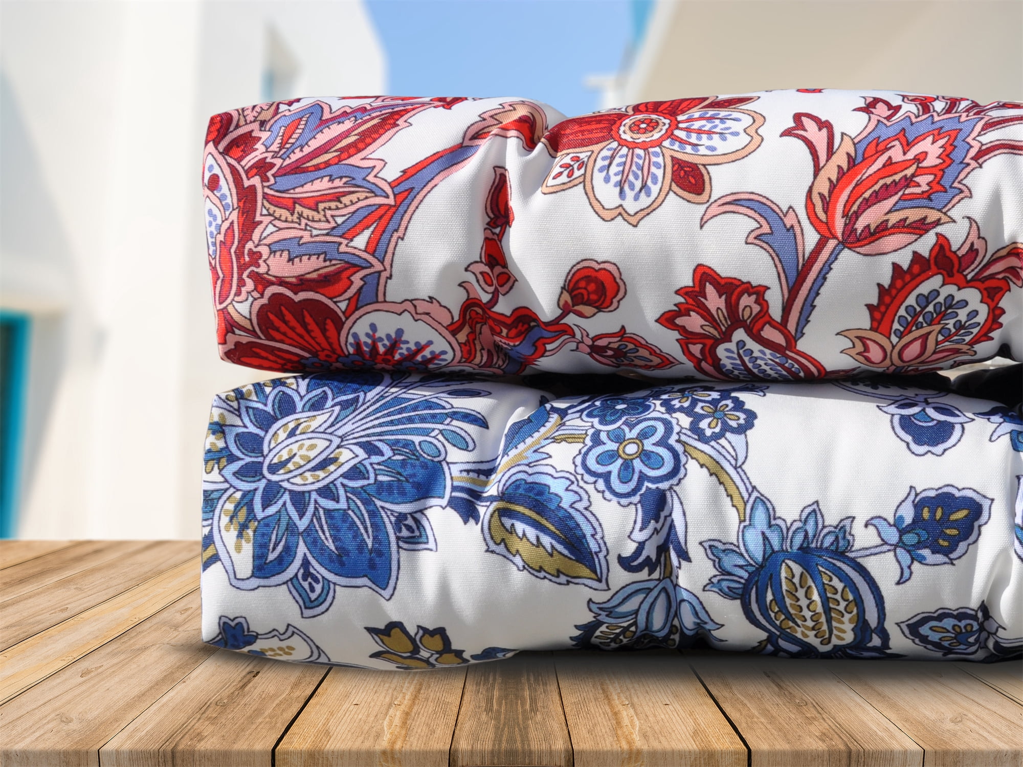Paisley Red Rectangular Outdoor Throw Pillow