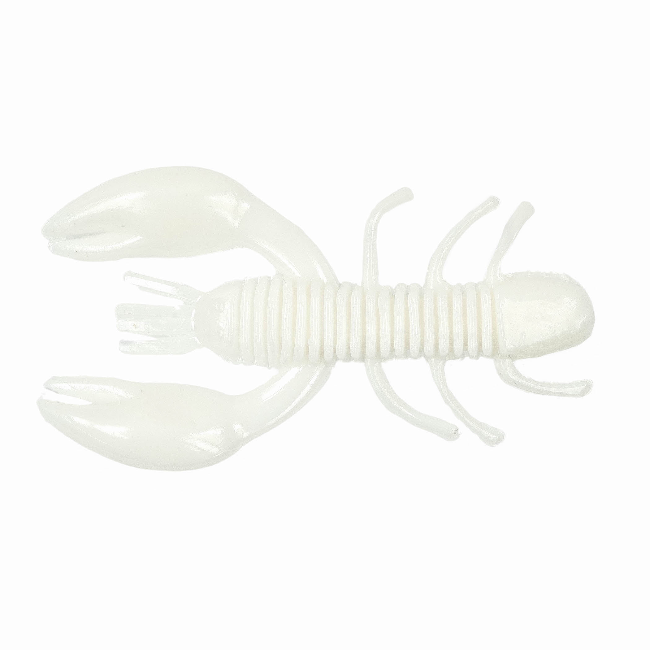 (3 pack) Ozark Trail Creature Craw 2", White, 6 pieces Fishing Soft Baits
