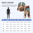 thumbnail image 4 of Salouo Hot Air Balloon Guinea Pig Print Button-Front Long Sleeve Pajama Set for Men, Soft 2Pjs Men's Long Sleeve Sleepwear-Medium, 4 of 7