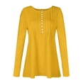 thumbnail image 4 of Long Sleeve Shirts for Women Fall Fashion Dressy Casual Blouses Trendy Pleated Tunic Tops, 4 of 6