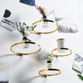 thumbnail image 6 of Wall Mounted Floating Shelves,Display Ledge,Modern Round Gold Display Plant Ledge Rack Transparent Home Decoration Accessories for Room,Kitchen,Office,L, 6 of 8