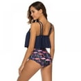 thumbnail image 4 of Swimsuits for Women Two Piece Bathing Suits Ruffled Flounce Top with High Waisted Bottom Bikini Set, 4 of 10