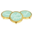 thumbnail image 4 of Koyal Wholesale Gold Compact Mirror Bridesmaid Wedding Gift, Mint Green, 1-Pack, 4 of 5