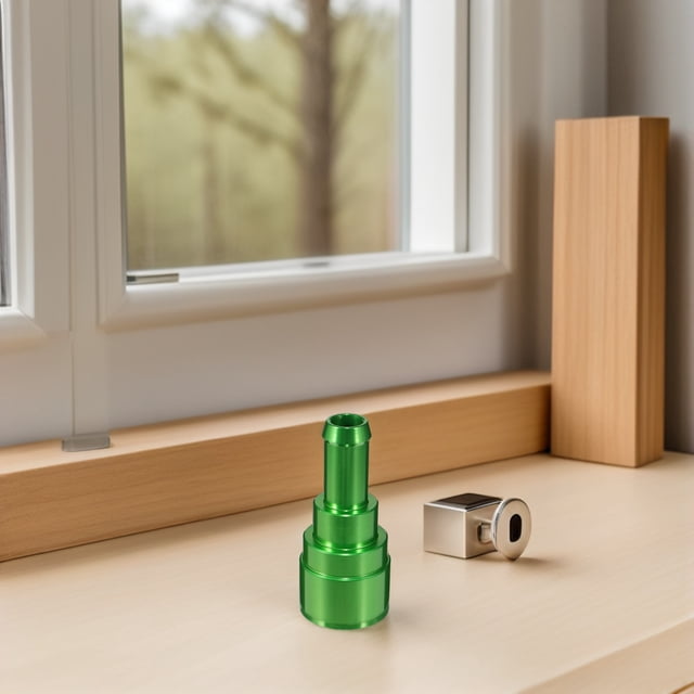 KALLORY Aluminum Alloy Automotive Heater Hose Connector Green for Water Tube Inlet Adapter